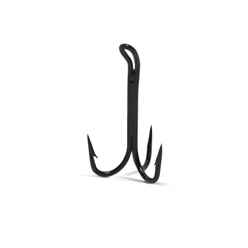 Turrall Hi-Carbon Hooks - Salmon Treble Black (10 Hooks) - T945B