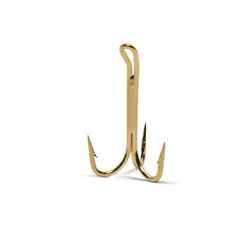Turrall Hi-Carbon Hooks - Salmon Treble Gold (10 Hooks) - T945G